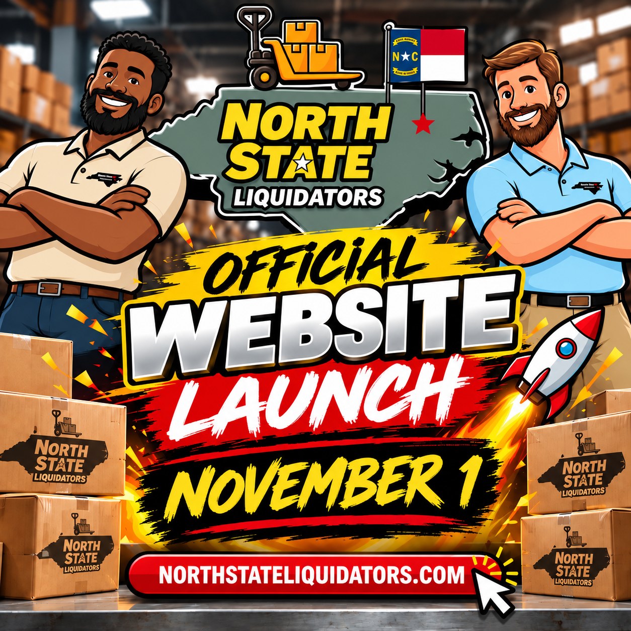 North State Liquidators — Official Website Launch, November 1. Click for the live countdown.